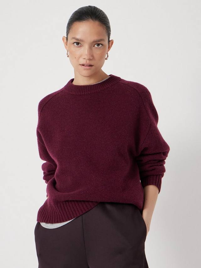 

Nina укороченный джемпер из мериносовой шерсти HUSH, Burgundy