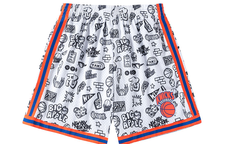 

Брюки баскетбольные мужские белые Mitchell Ness