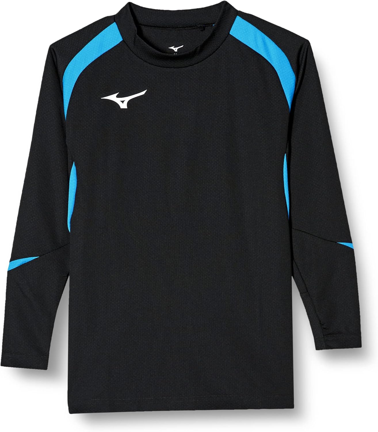 

Волейбольная футболка Mizuno V2MA2123, игровая футболка, с длинным рукавом, влагоотводящая, быстросохнущая, доступна в детском варианте, черный/синий