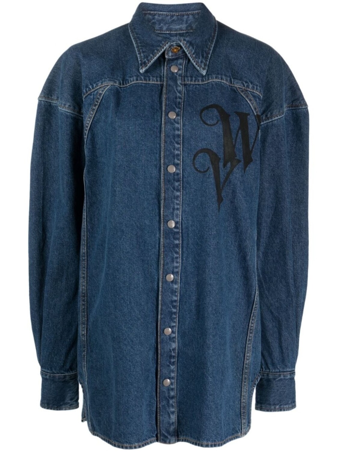 

Vivienne Westwood Spray VW Football denim shirt, синий