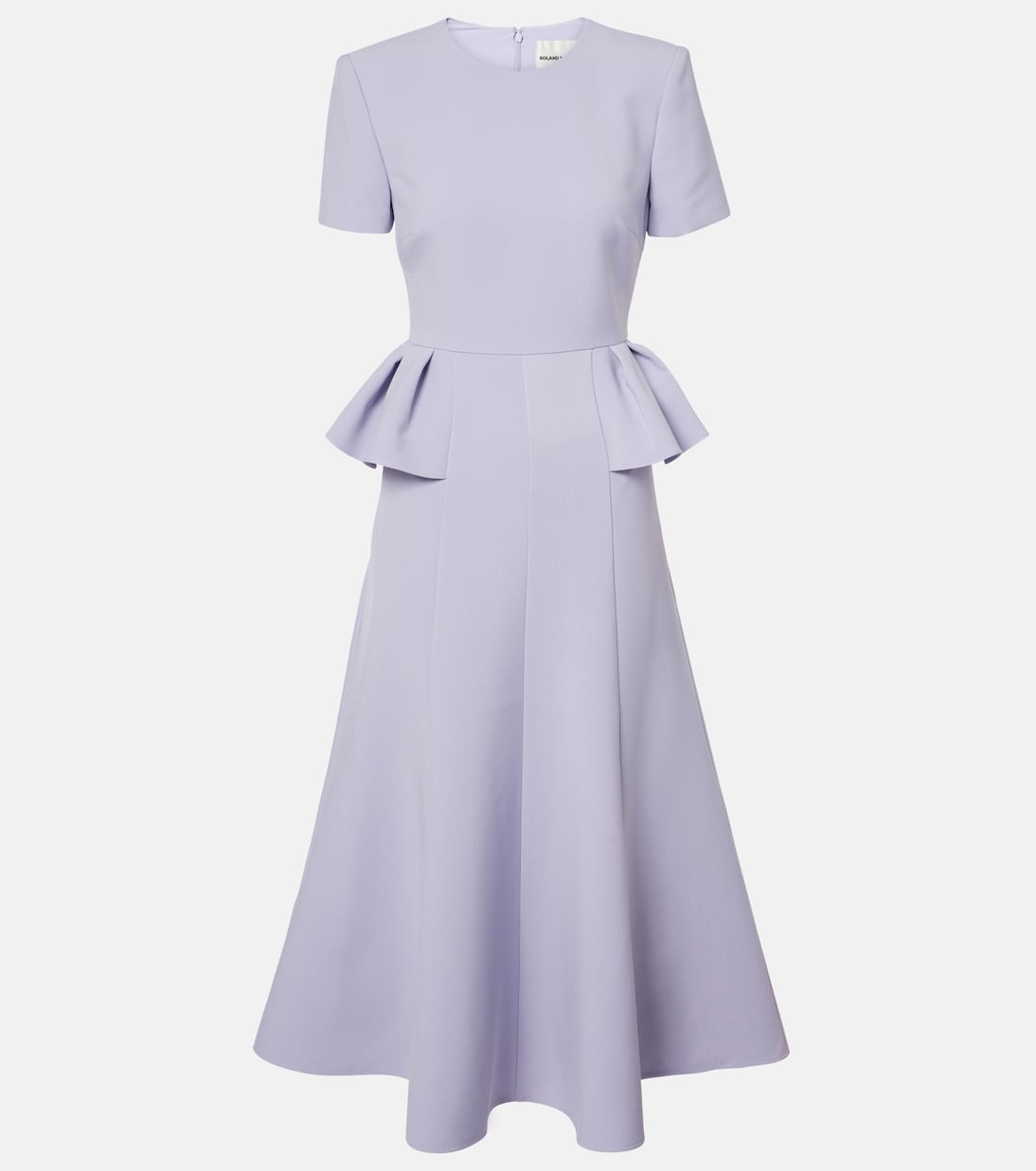 

Платье миди с баской и крепом Roland Mouret, Lavender