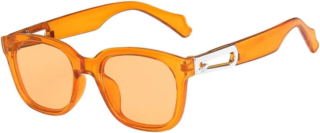 

Модные ретро-солнцезащитные очки небольшого размера для женщин и мужчин с пряжкой, для активного отдыха и путешествий, с защитой от УФ-излучения UV400 VVTWSSW, Orange Orange