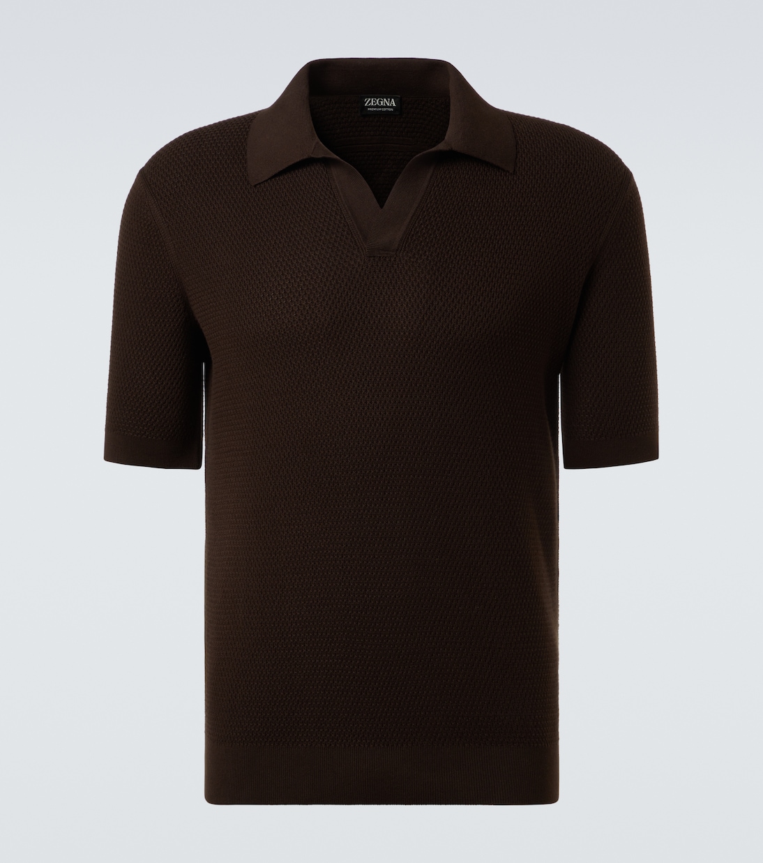 

Хлопковая поло Zegna, темно-коричневый