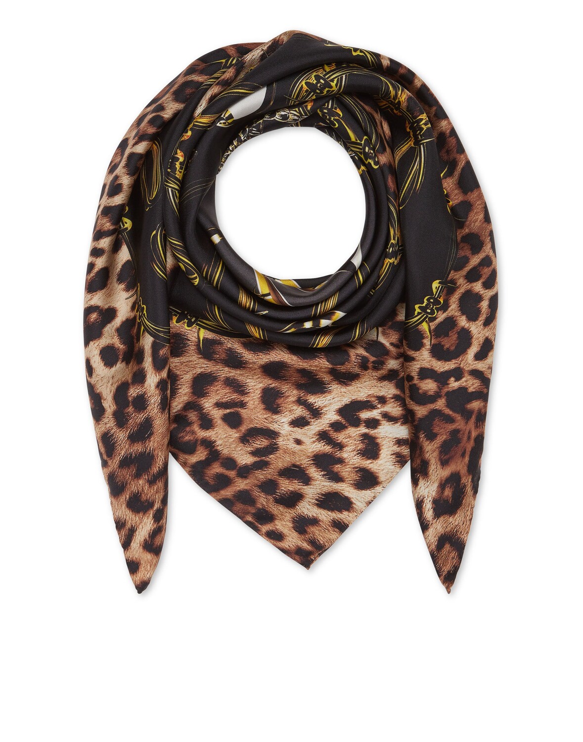 

Шелковый платок 90x90 Philipp Plein, цвет Black / Gold