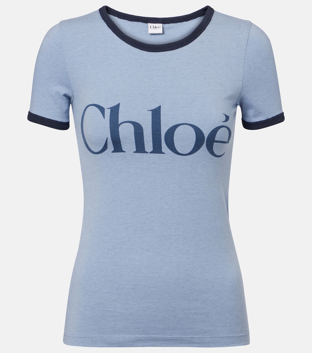 

Футболка из хлопкового джерси с логотипом Chloé, Blue - Green 1