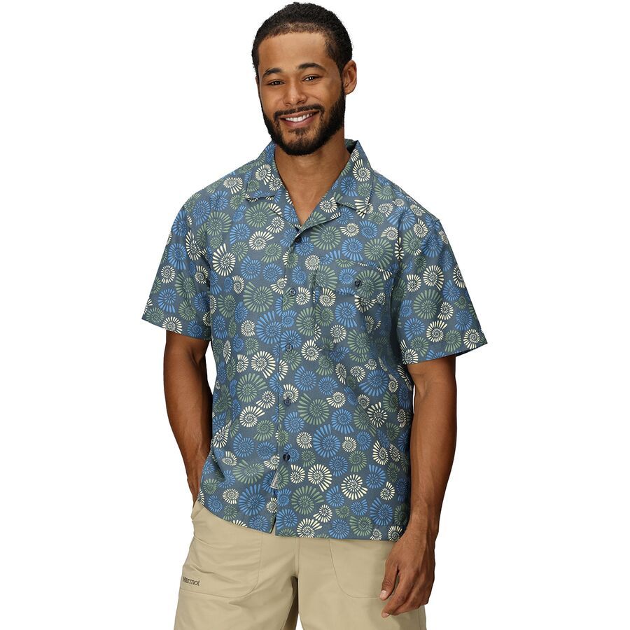 

Футболка AirExchange SolarShield Camp Novelty Shirt - мужская Marmot Marmot, Thunderhead Multi Fossil