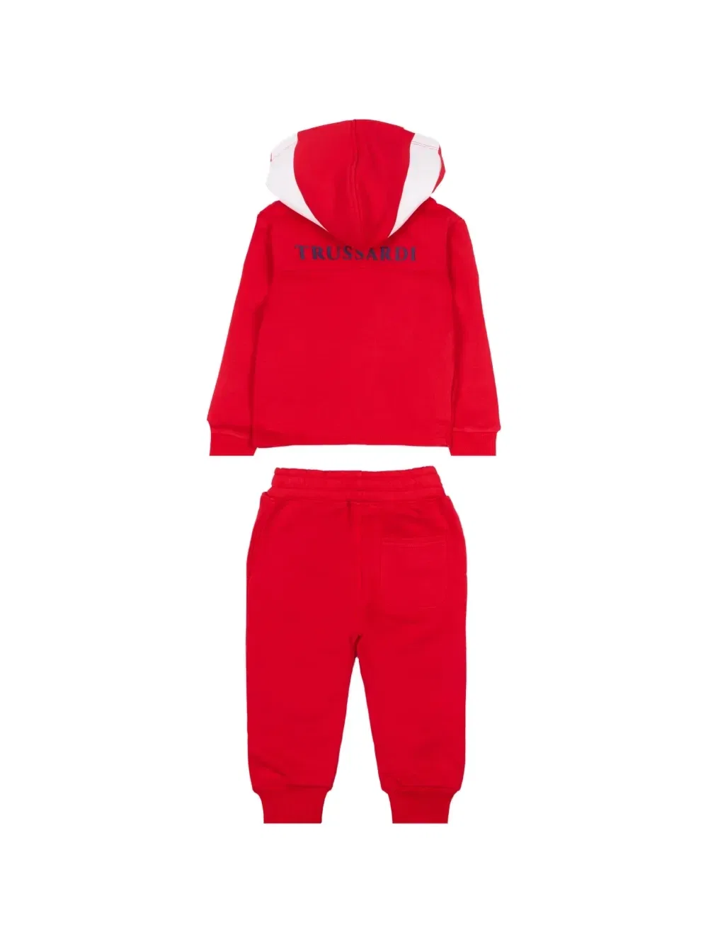Спортивный костюм с капюшоном на молнии Trussardi Junior, красный — фото 2