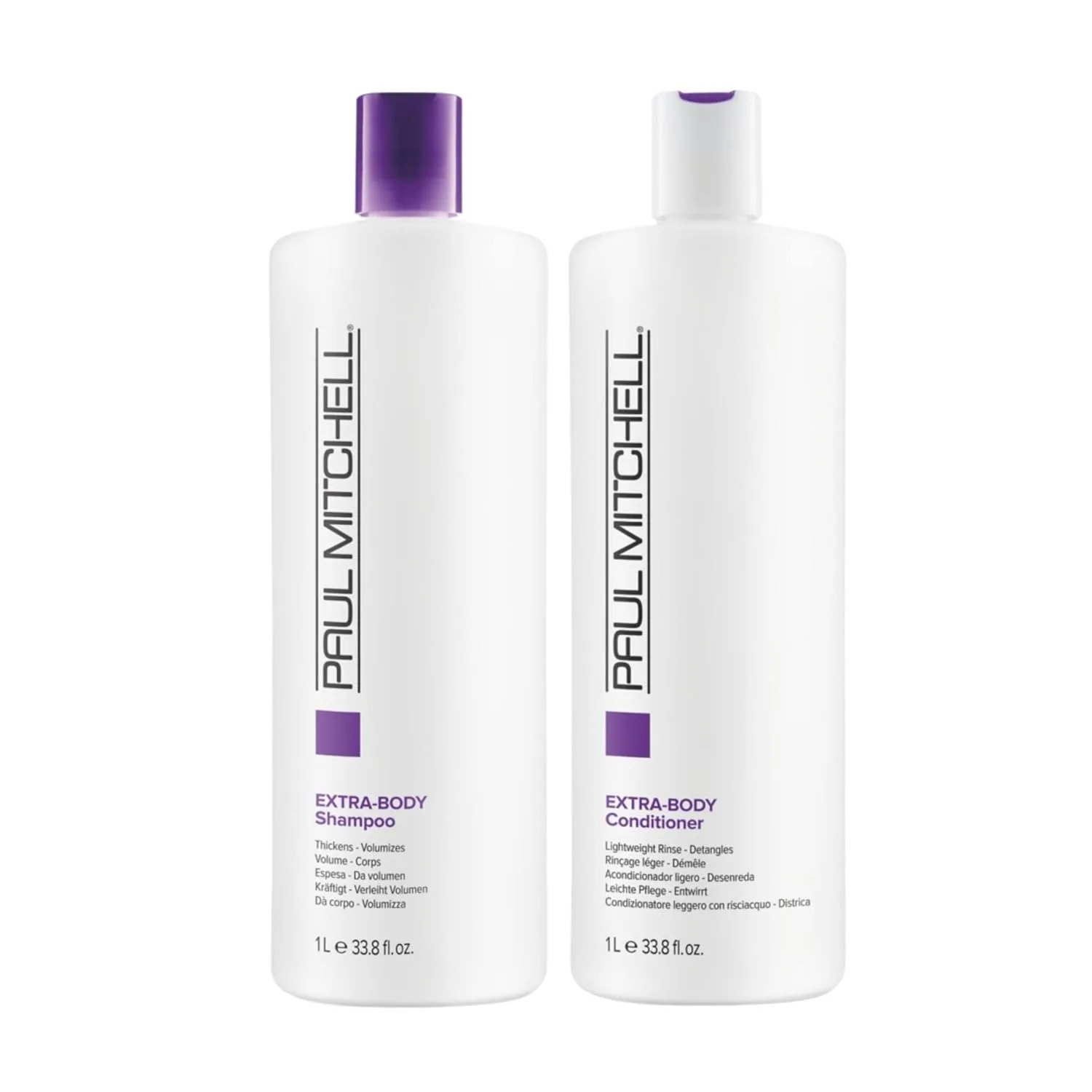 Шампунь и кондиционер для тела Paul Mitchell Extra-Body, литровый набор (33,8 жидких унций).
