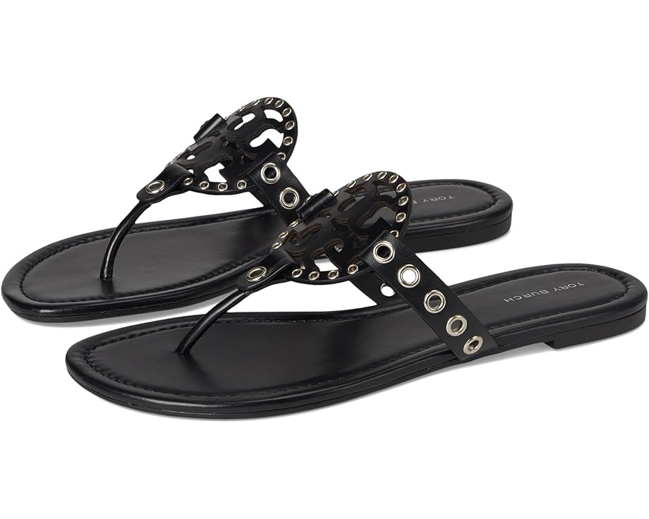 Сандалии Tory Burch Miller Eyelet Sandal, цвет Black/Silver