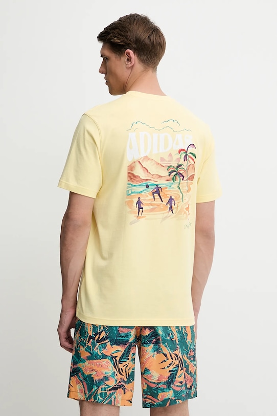 Хлопковая футболка с принтом Graphic Tee Adidas Originals, желтый — фото 3