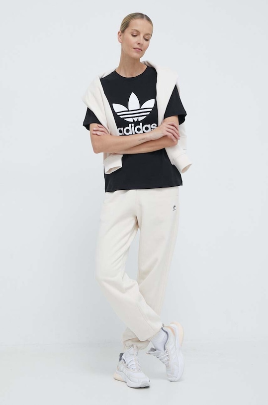 Футболка Trefoil Adidas Originals, черный — фото 2