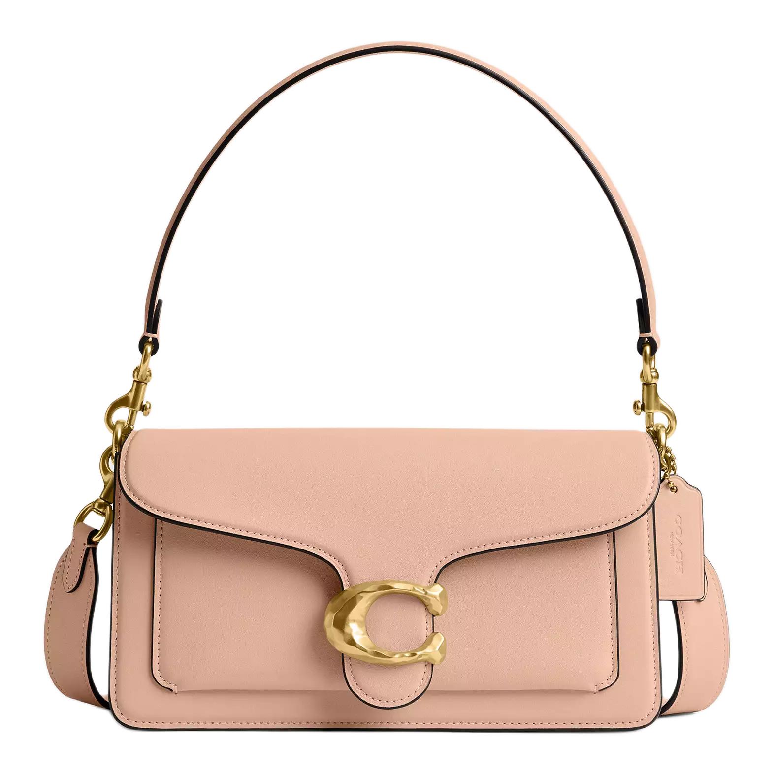 

COACH Кожаная сумка Tabby с одним плечевым ремнем средний размер женская кремовая