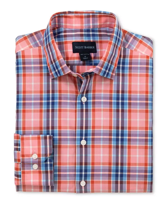 

Мужская клетчатая рубашка Weekend Plaid, цвет Berry Scott Barber, фиолетовый