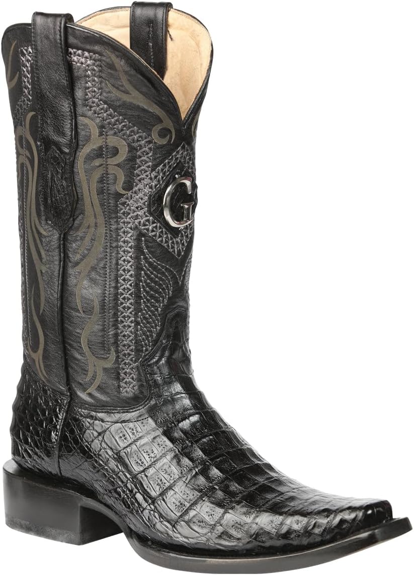 

Мужские ковбойские сапоги El General с экзотической кожей каймана - черные Generic