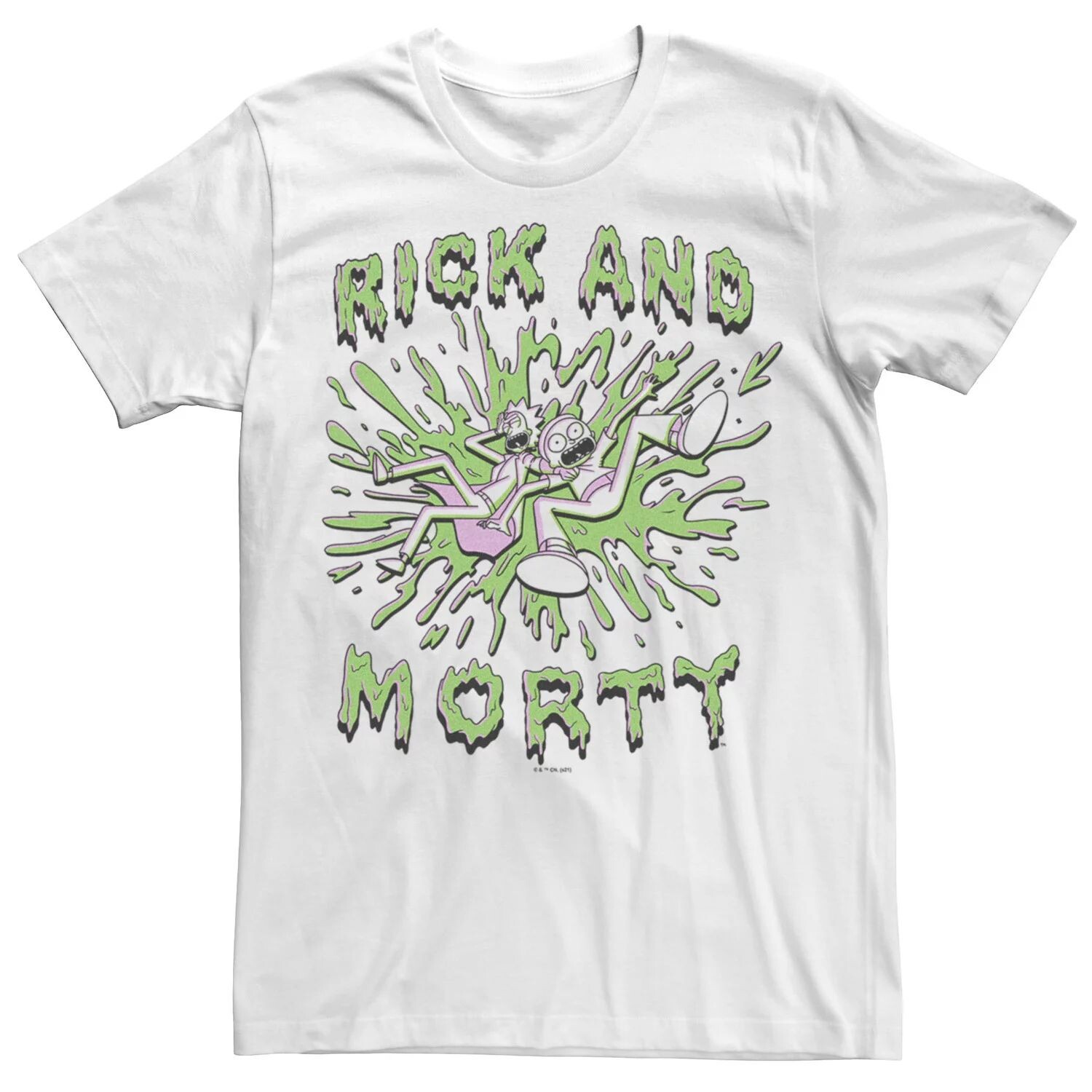 

Мужская футболка с портретом Rick & Morty Dripping Slime Duo Licensed Character