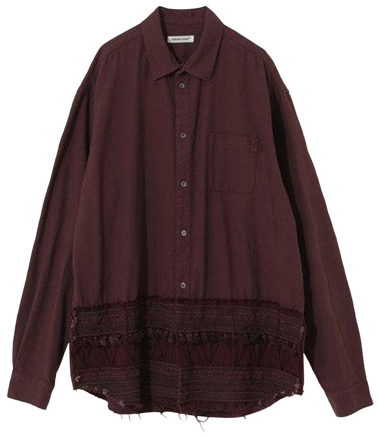 

Рубашка Undercover Embroidered Frayed Long-Sleeve Shirt 'Red', красный