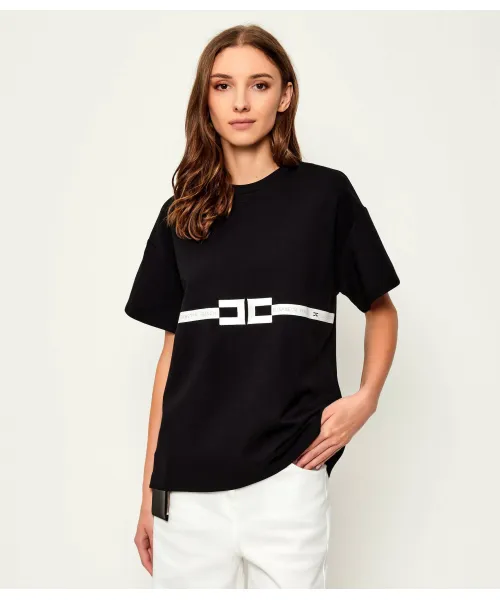 

Футболка Oversize fit Elisabetta Franchi, черный