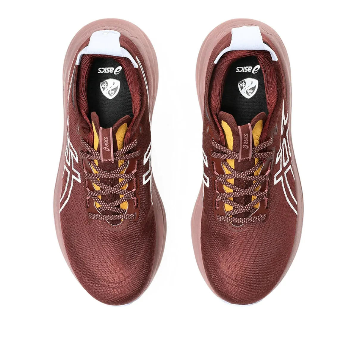 Женские беговые кроссовки Gel-Nimbus 27 TR Asics, бежевый/красный — фото 3