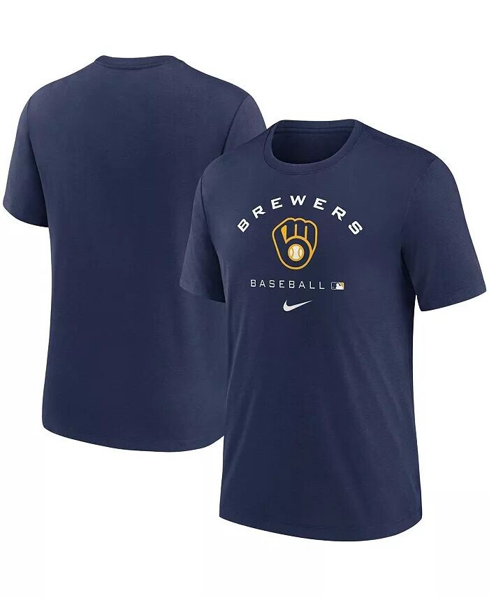 

Мужская темно-синяя футболка Milwaukee Brewers Authentic Collection Tri-Blend Performance Nike