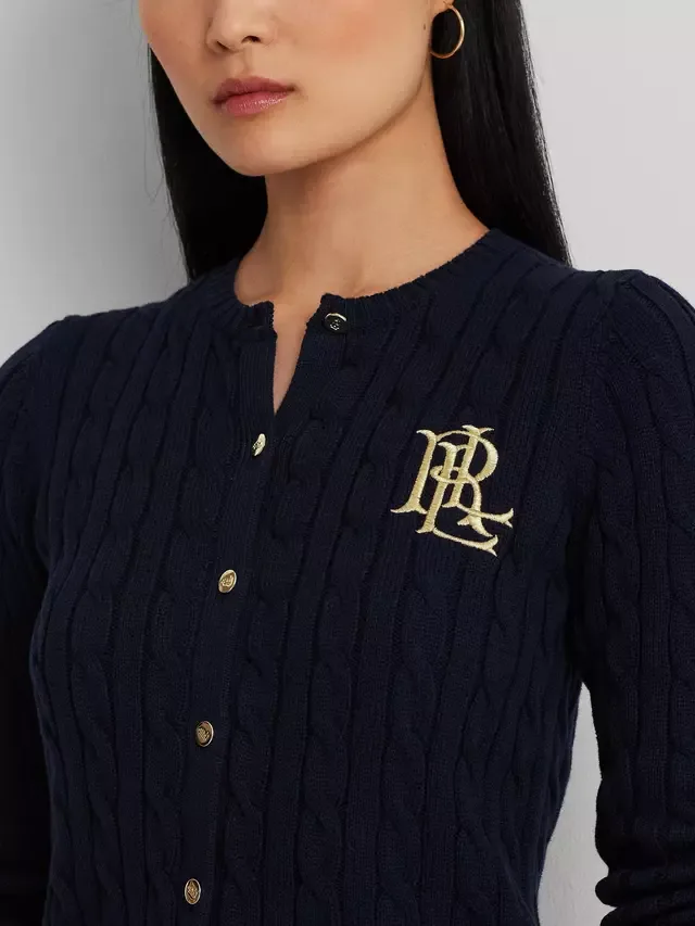 Кардиган Lauren Ralhan из хлопка с косами Ralph Lauren, Navy — фото 3
