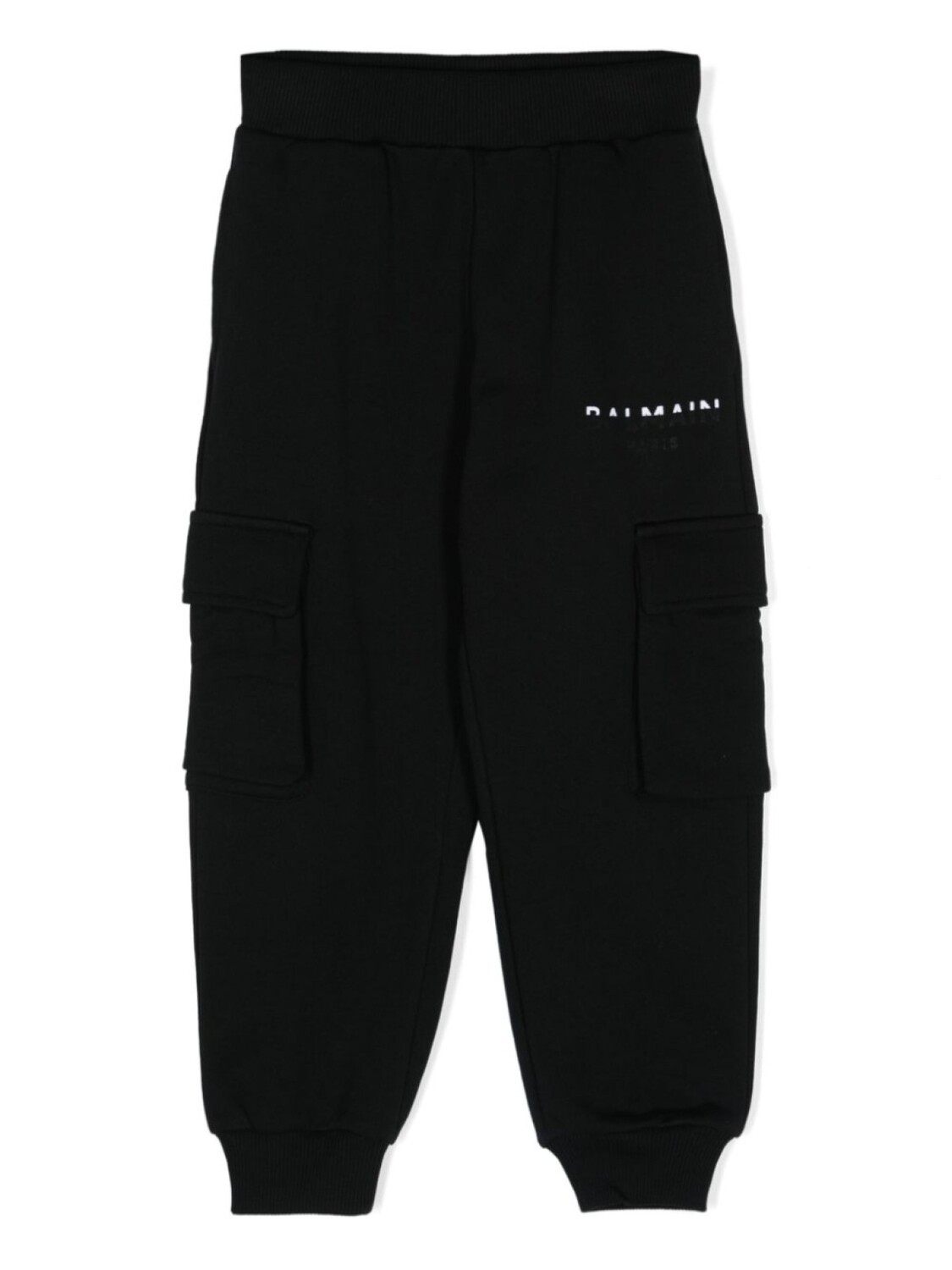 

Balmain Kids хлопковые спортивные брюки с логотипом, черный