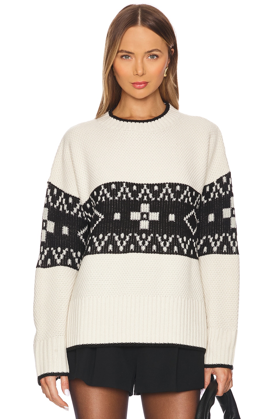 

Пуловер leanni Pistola, цвет oatmeal blk fairisle