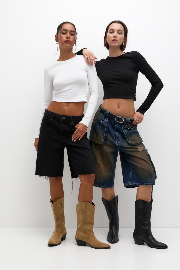 

Упаковка из 2 футболок с длинным рукавом Pull And Bear, мультиколор