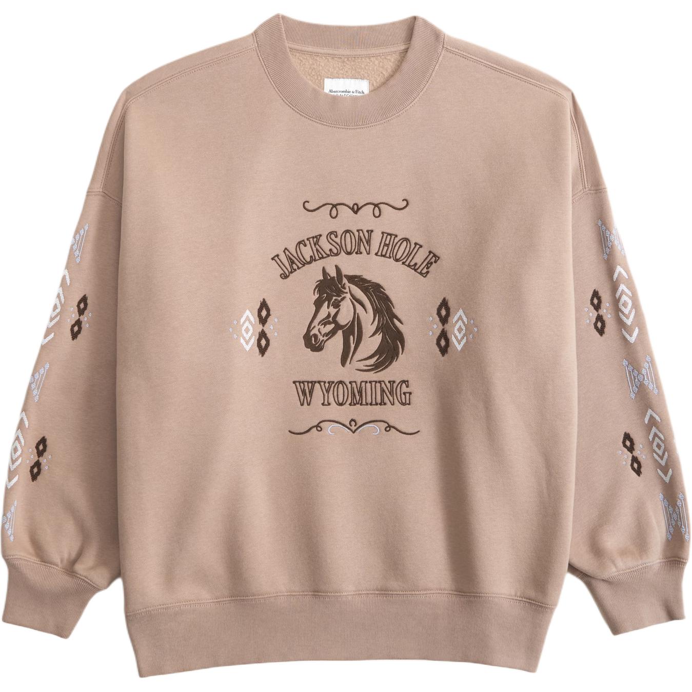 

Свитшот женский Abercrombie＆Fitch, светло-коричневый