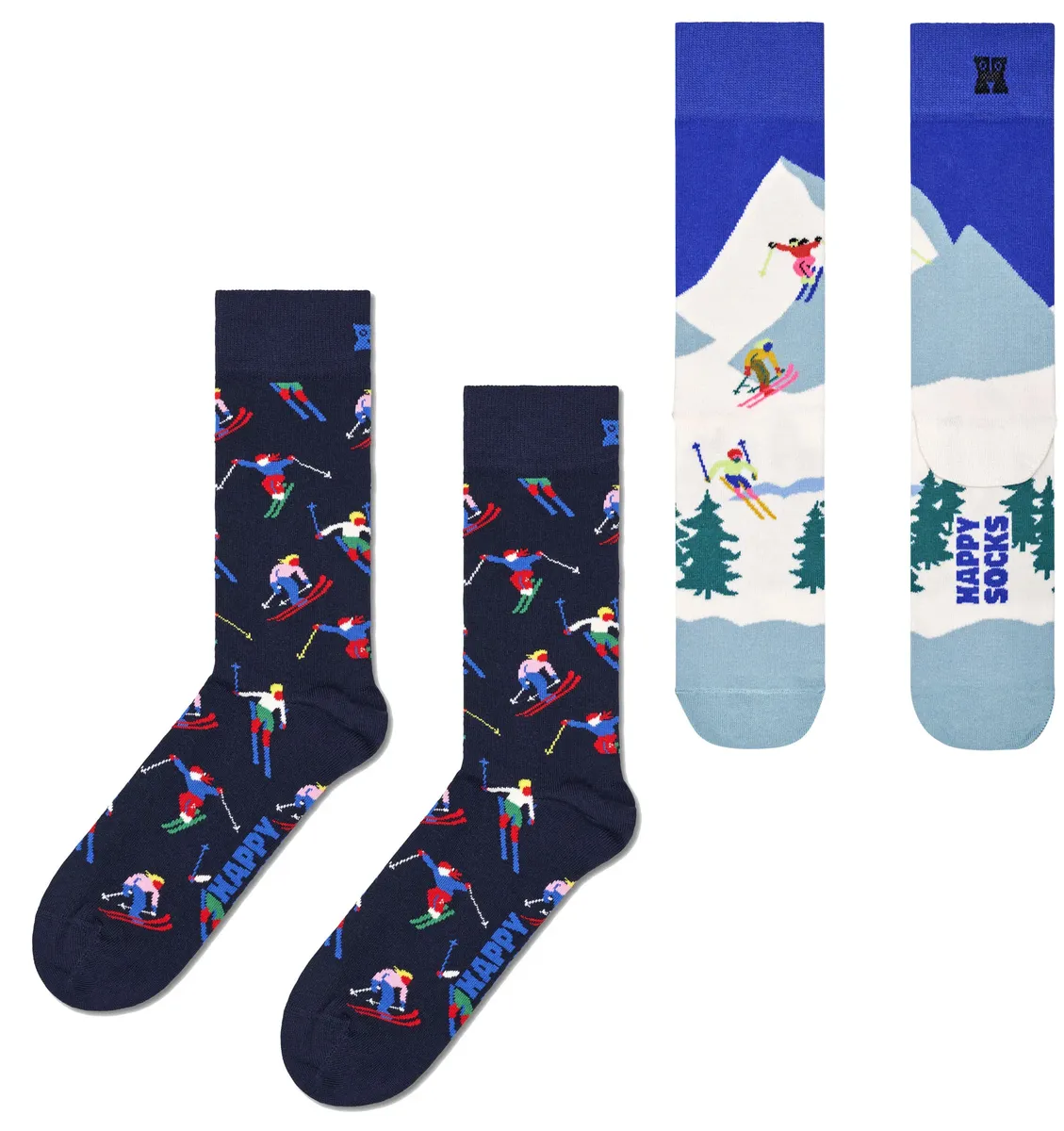 

Носки Happy Socks (2 пары), лыжные носки, синий