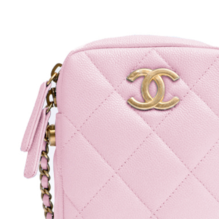 CHANEL Сумка-короб из телячьей кожи Сумка через плечо Чехол для телефона Фотосумка Мини-кроссбоди Женская светло-фиолетовая розовая — фото 2