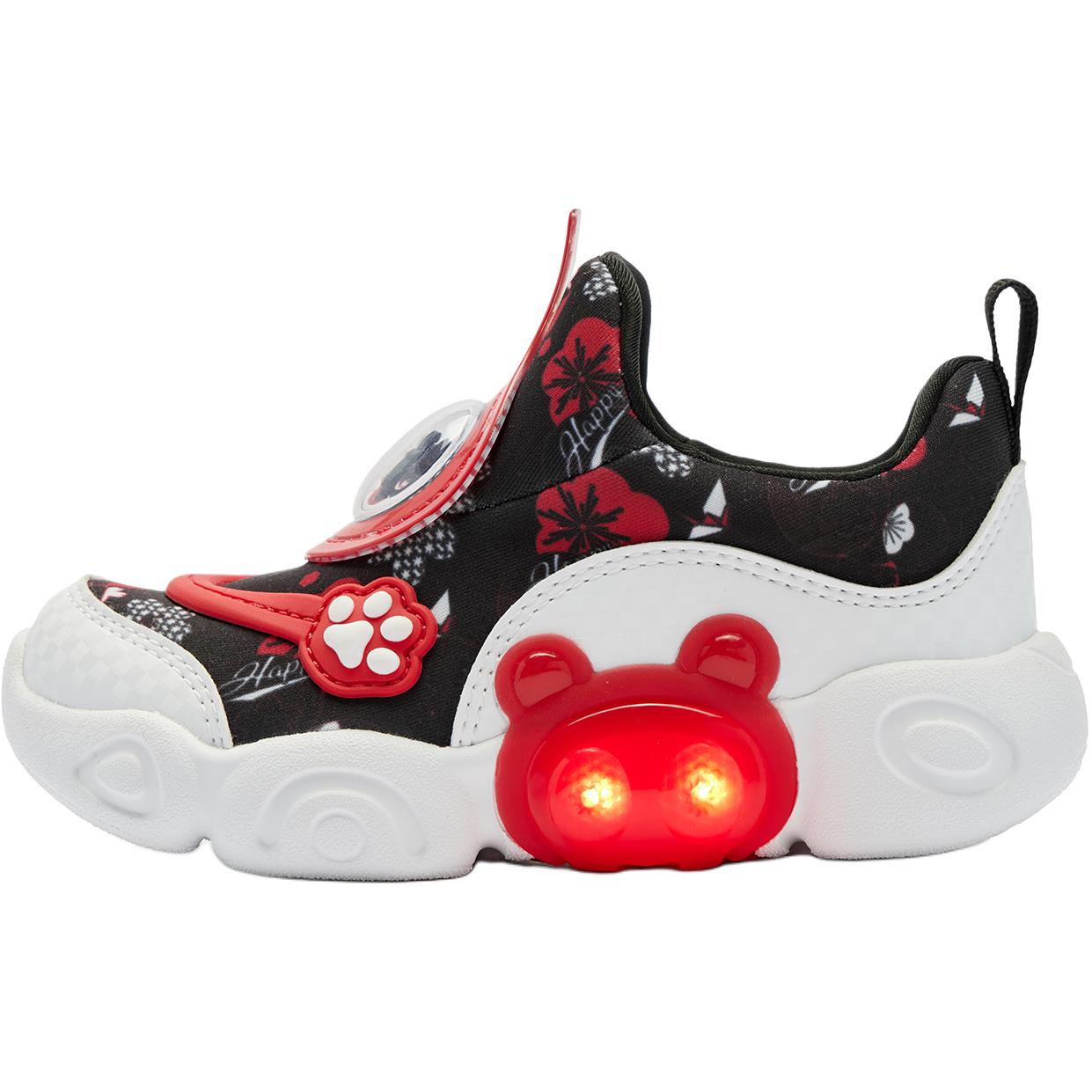 

QIAODAN Скользостойкие противоударные низкие детские ботинки Black Red для малышей