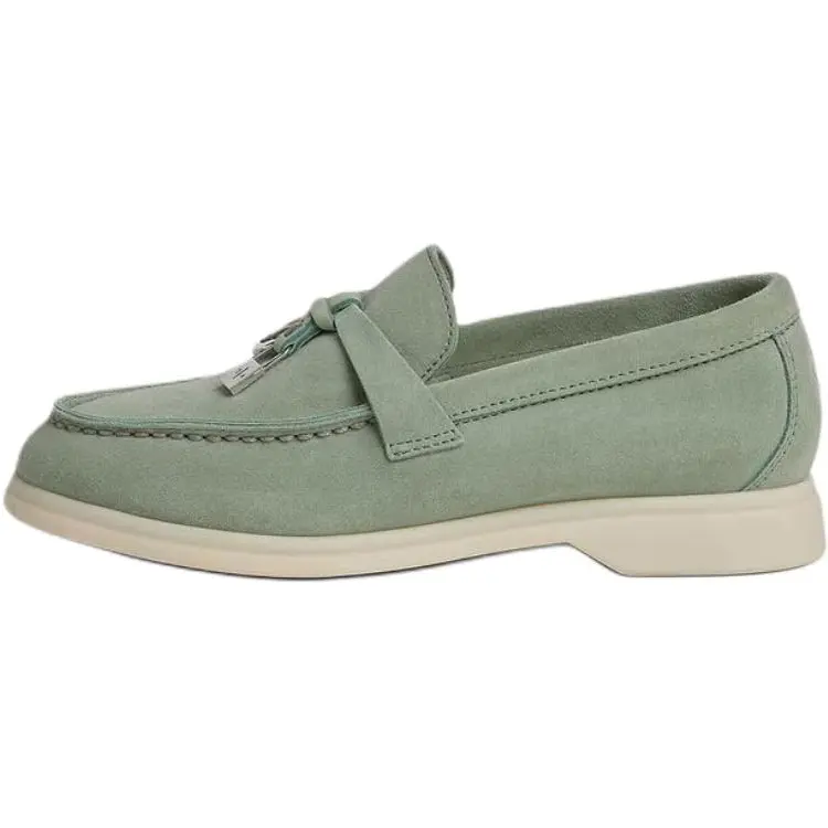 

Loro Piana Summer Charms Walk Low top детские кожаные туфли Aqua Green Kids'
