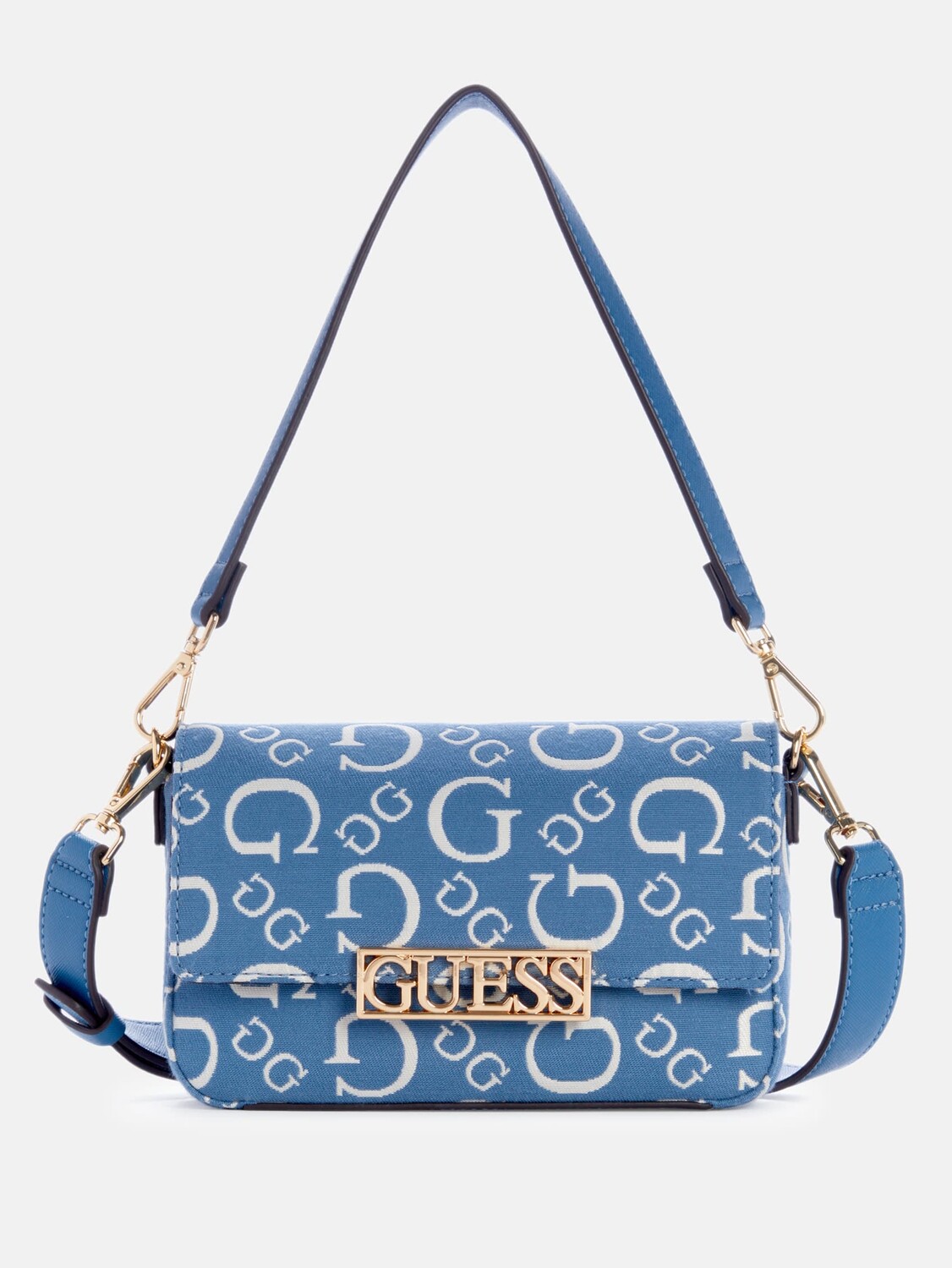 

Мини-кроссбоди Carrboro с жаккардовым логотипом Guess Factory, цвет Denim