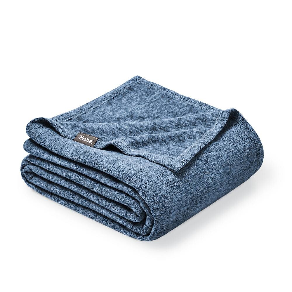 

Полярное флисовое одеяло Bare Home, цвет Heather Dark Blue