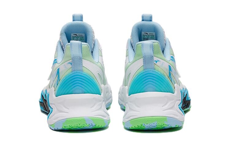 Детские баскетбольные кроссовки GS Low-top белые/синие/зеленые Anta Kids — фото 4
