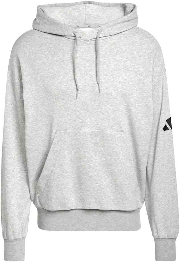 Толстовка Adidas Essentials Loose-Fit 3 Bar Logo French Terry Casual Outerwear - grey