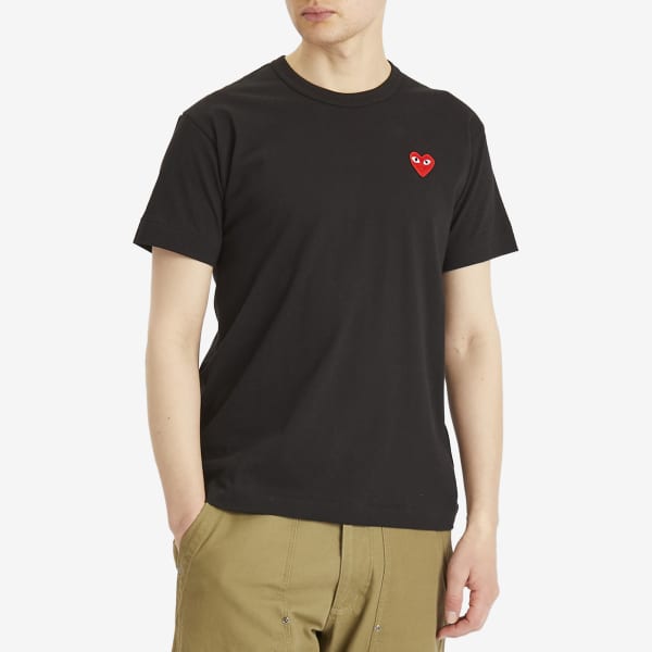 Базовая футболка с логотипом Comme Des Garçons Play, черный — фото 2