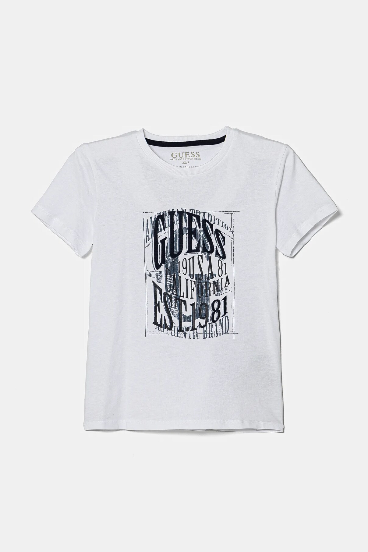 

Футболка из хлопка для детей Guess, белый