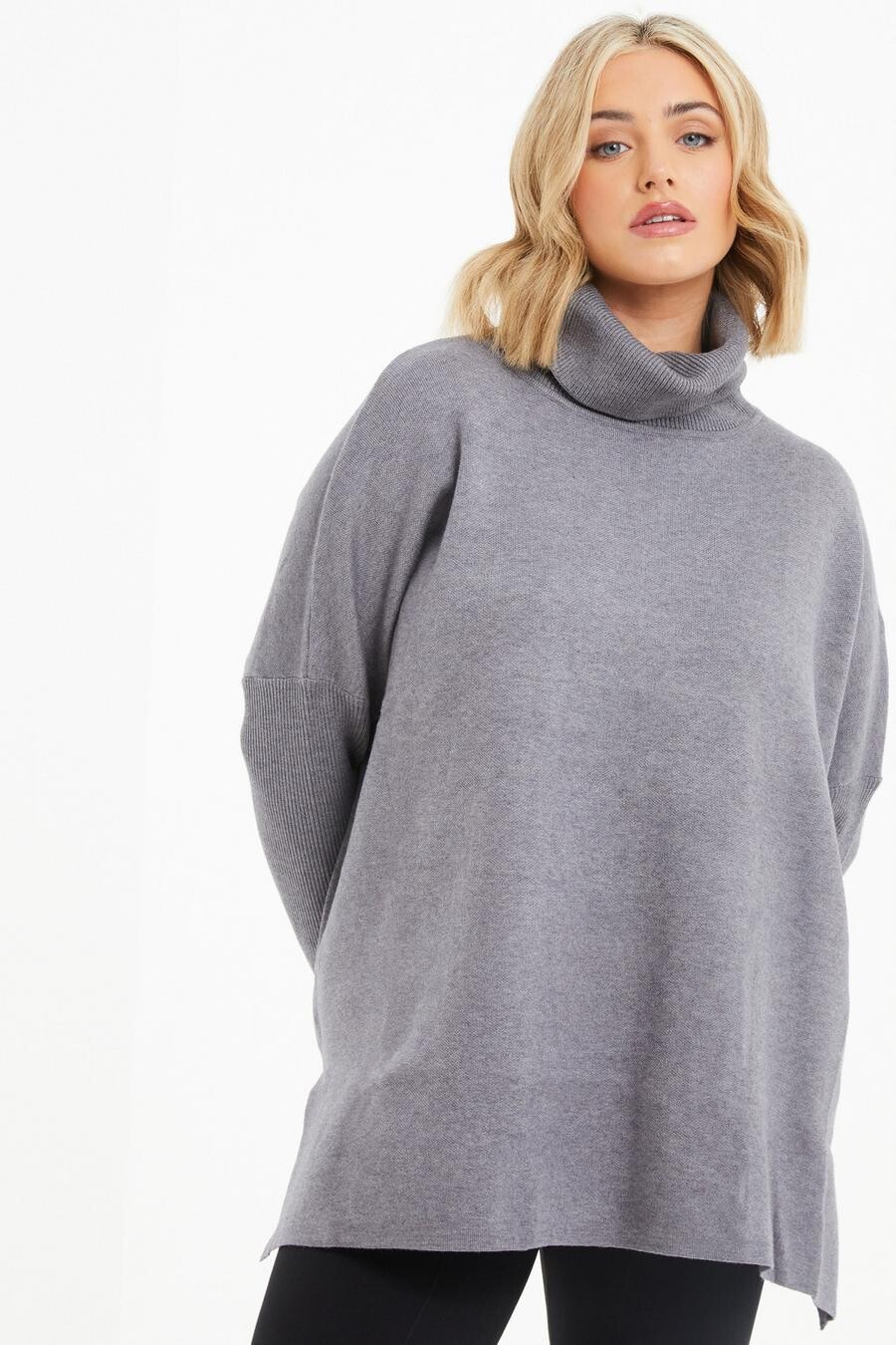 

Вязаный джемпер Curve Grey QUIZ Clothing