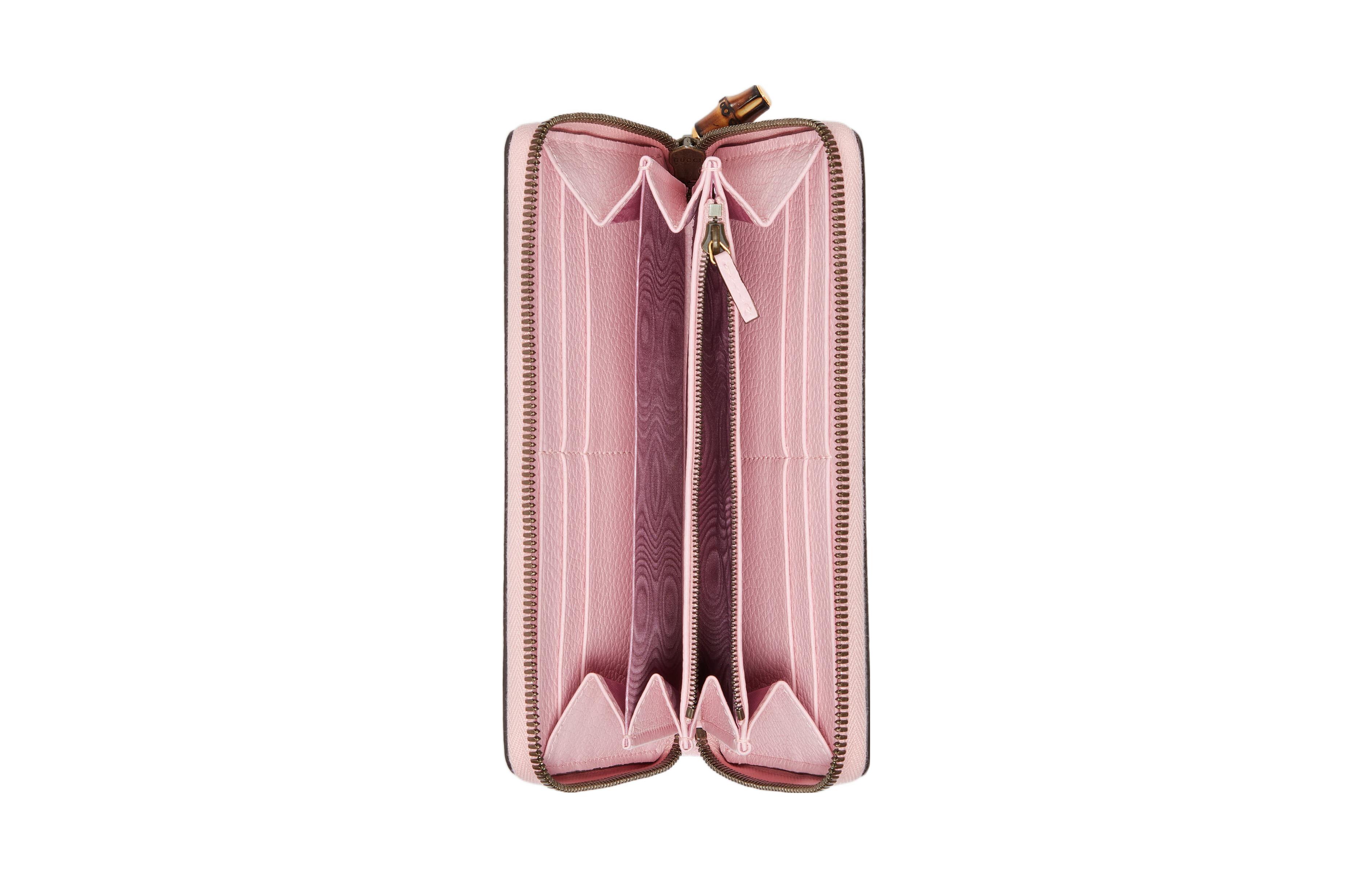 GUCCI Бумажник из бамбуковой кожи для женщин Pink — фото 4