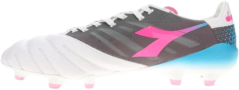 Мужские футбольные бутсы Diadora Brasil Elite Veloce Gr Ita Lpx - синий, розовый, белый — фото 3