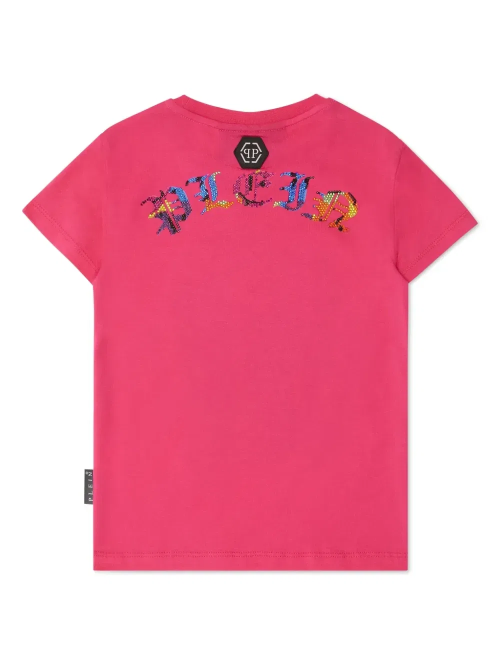 Футболка Pure Smile с кристаллами Philipp Plein Junior, розовый — фото 2