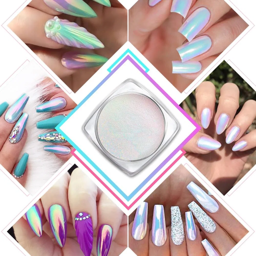 Пудра для ногтей DRMODE Chrome Mermaid Effect Drmode, Pink — фото 2