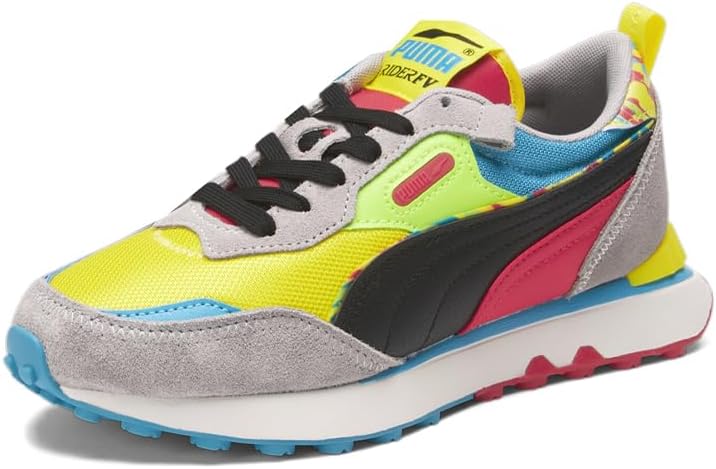 Детские кроссовки PUMA Boys Rider Fv Future Vintage на шнуровке, повседневные - серые — фото 2