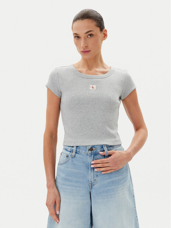 

Облегающая футболка LV047C200G Calvin Klein Jeans, серый