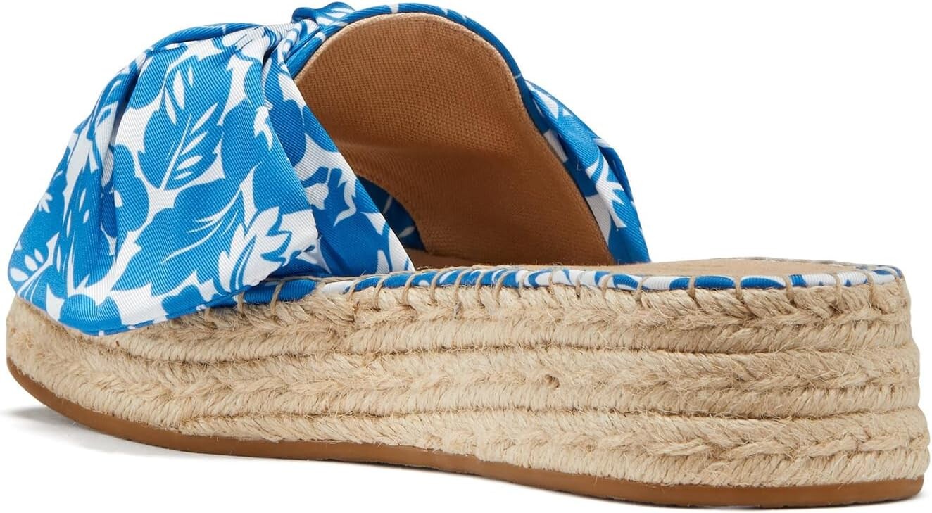 Сандалии Kate Spade New York Lucie Tropical Foliage Espadrille, цвет Riverside Blue — фото 4