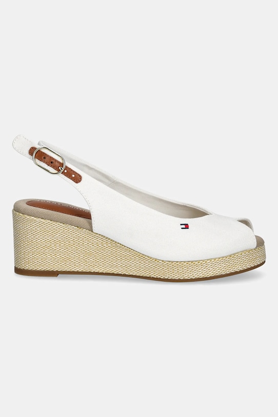 Сандалии Flag mid wedge espadrille на бретельке Tommy Hilfiger, белый — фото 2