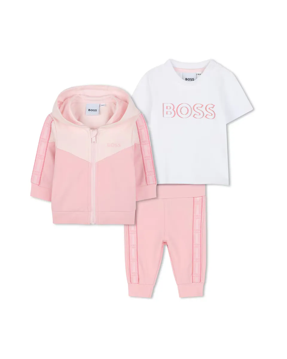 

Розовый комплект для девочки с длинным рукавом BOSS Kidswear, цвет Rosa