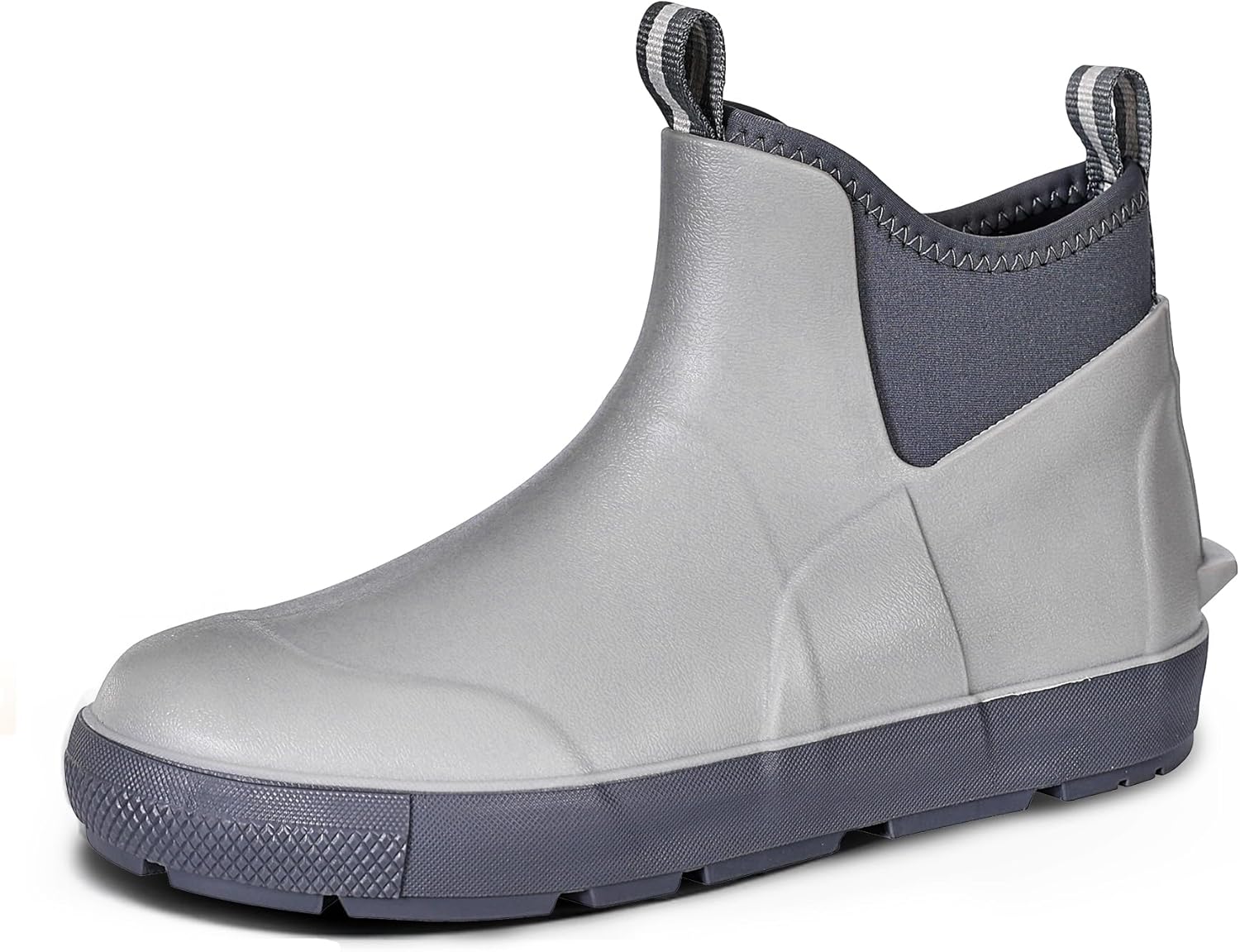 

Мужские водонепроницаемые сапоги Ovyuzhen до щиколотки, носимые на палубе, резиновые ботинки, противоскользящие, удобные, легкие, для садоводства, рыбалки, работы на ферме и на улице, для лодок, серый