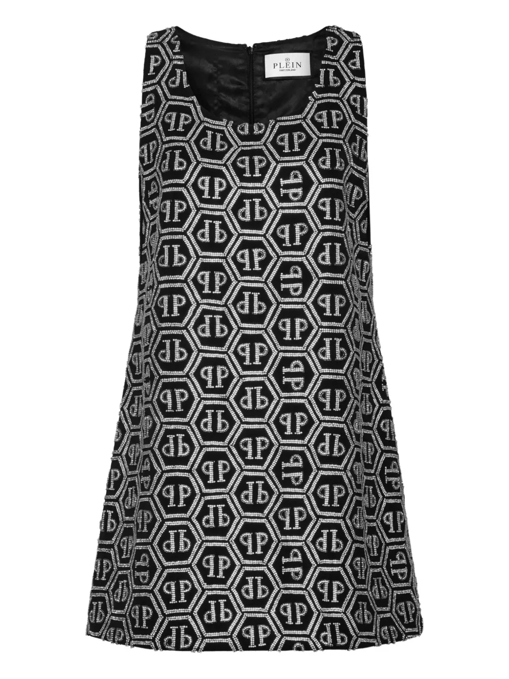 

Платье мини Monogram Strass Philipp Plein, черный